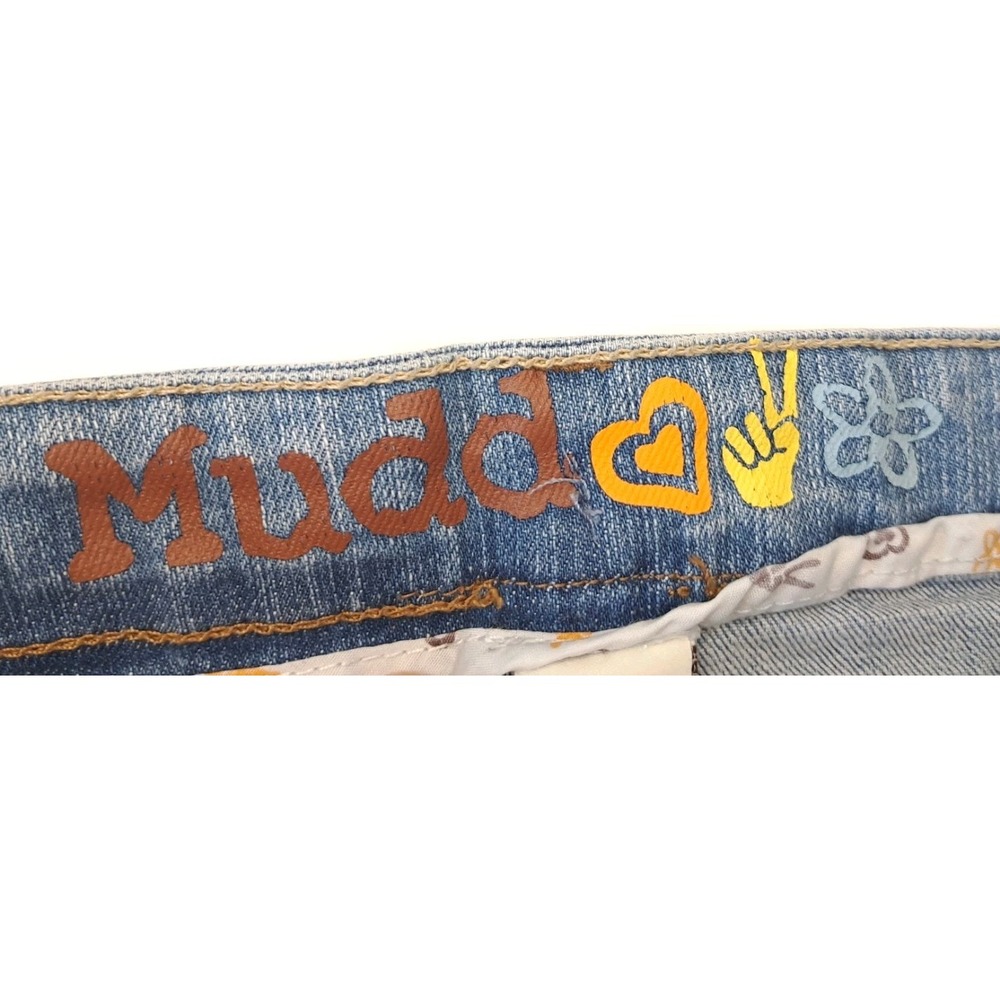 Mudd Embroidered Denim Shorts Girls 8 Boho Floral‎ Feminie - Picture 4 of 7